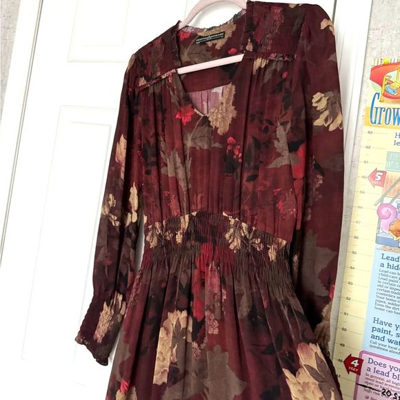 NWOT Peruvian Connection Maxi women’s multicolor dress Small long sleeve - Picture 9 of 16